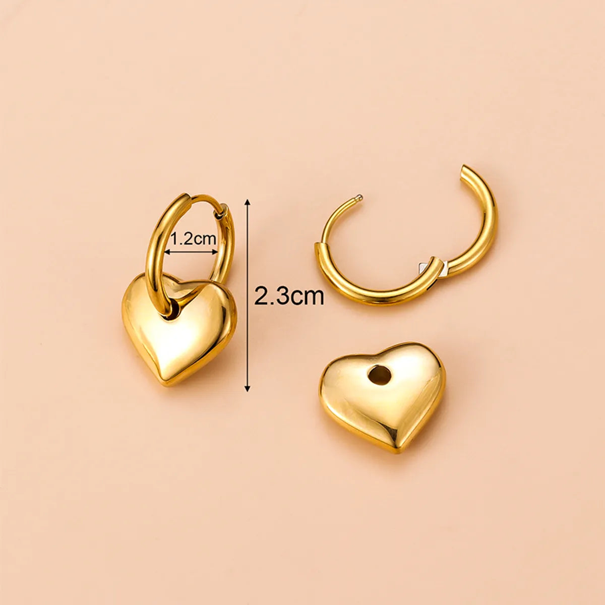 Fashion Cross Devil's Eye Heart Shape Stainless Steel Butterfly Gold Plated Artificial Pearls Rhinestones Dangling Earrings 1 Pair