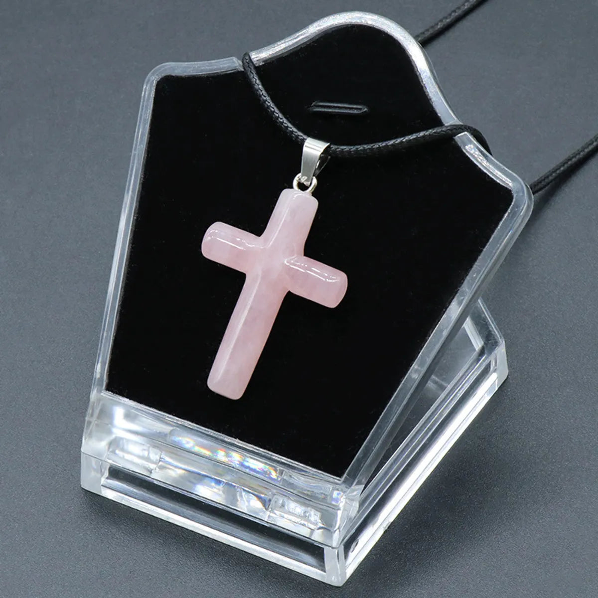 Fashion Cross Natural Stone Polishing Jewelry Accessories 1 Piece