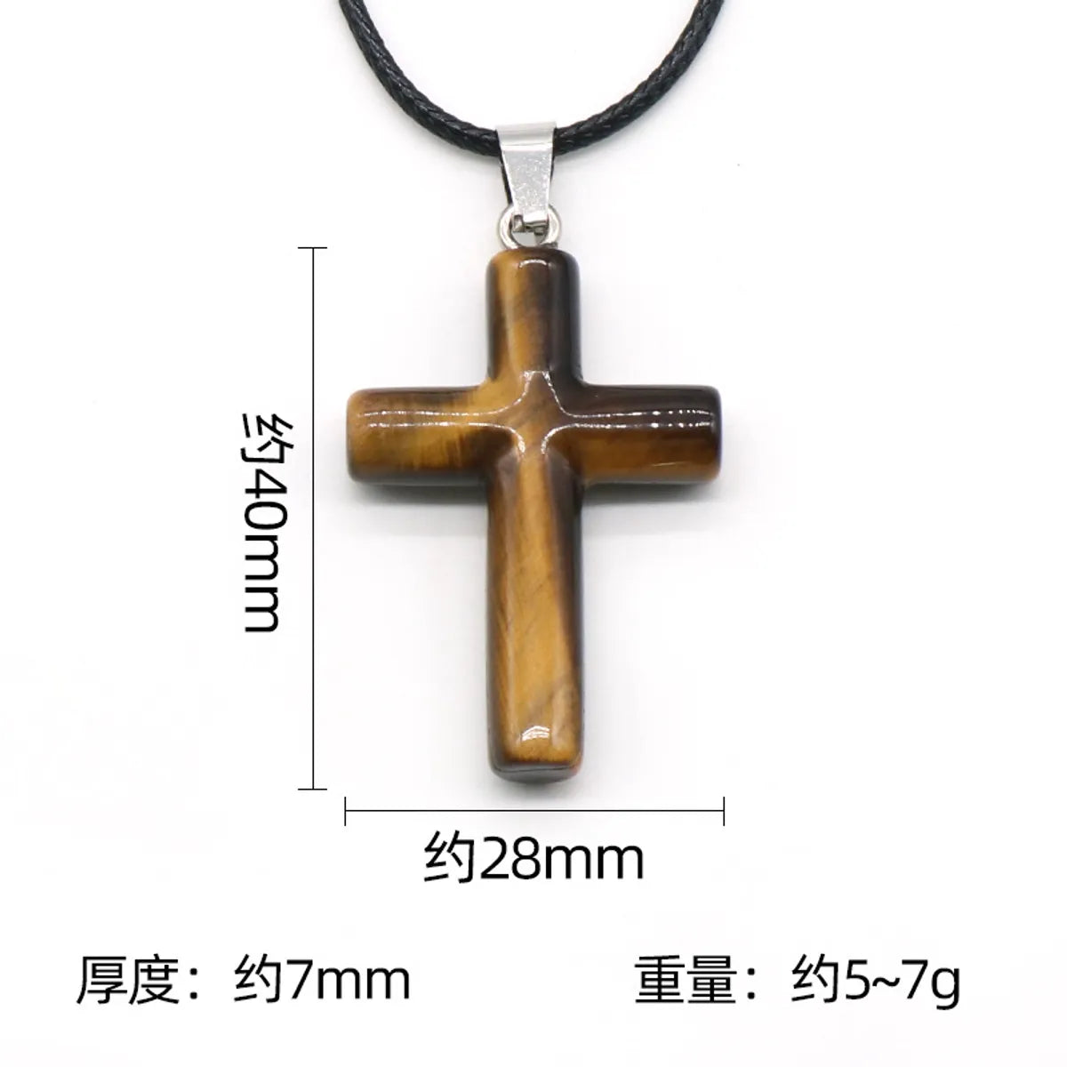 Fashion Cross Natural Stone Polishing Jewelry Accessories 1 Piece