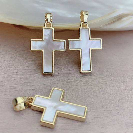 1 Piece Shell Copper Cross