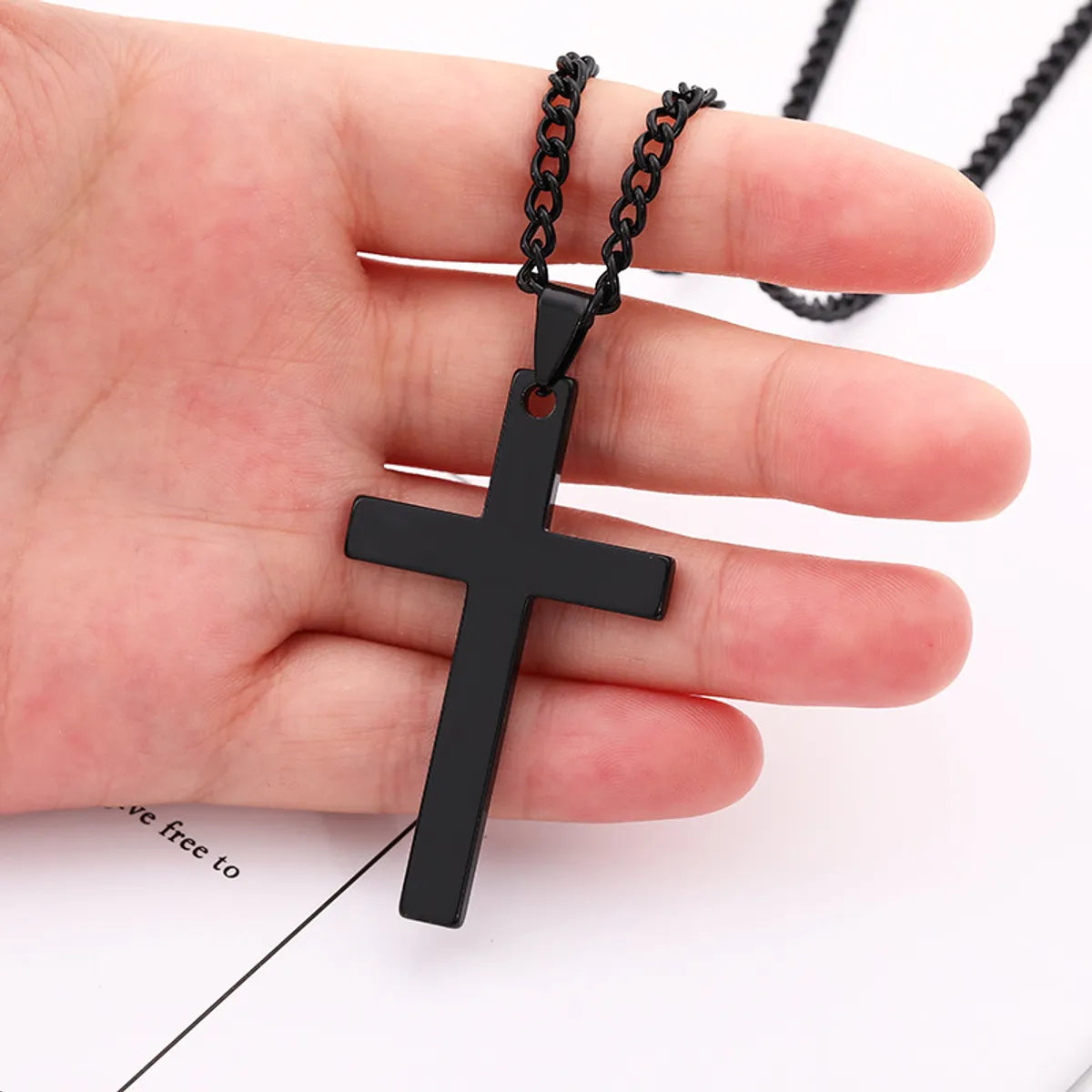 Fashion Cross Stainless Steel Pendant Necklace 1 Piece