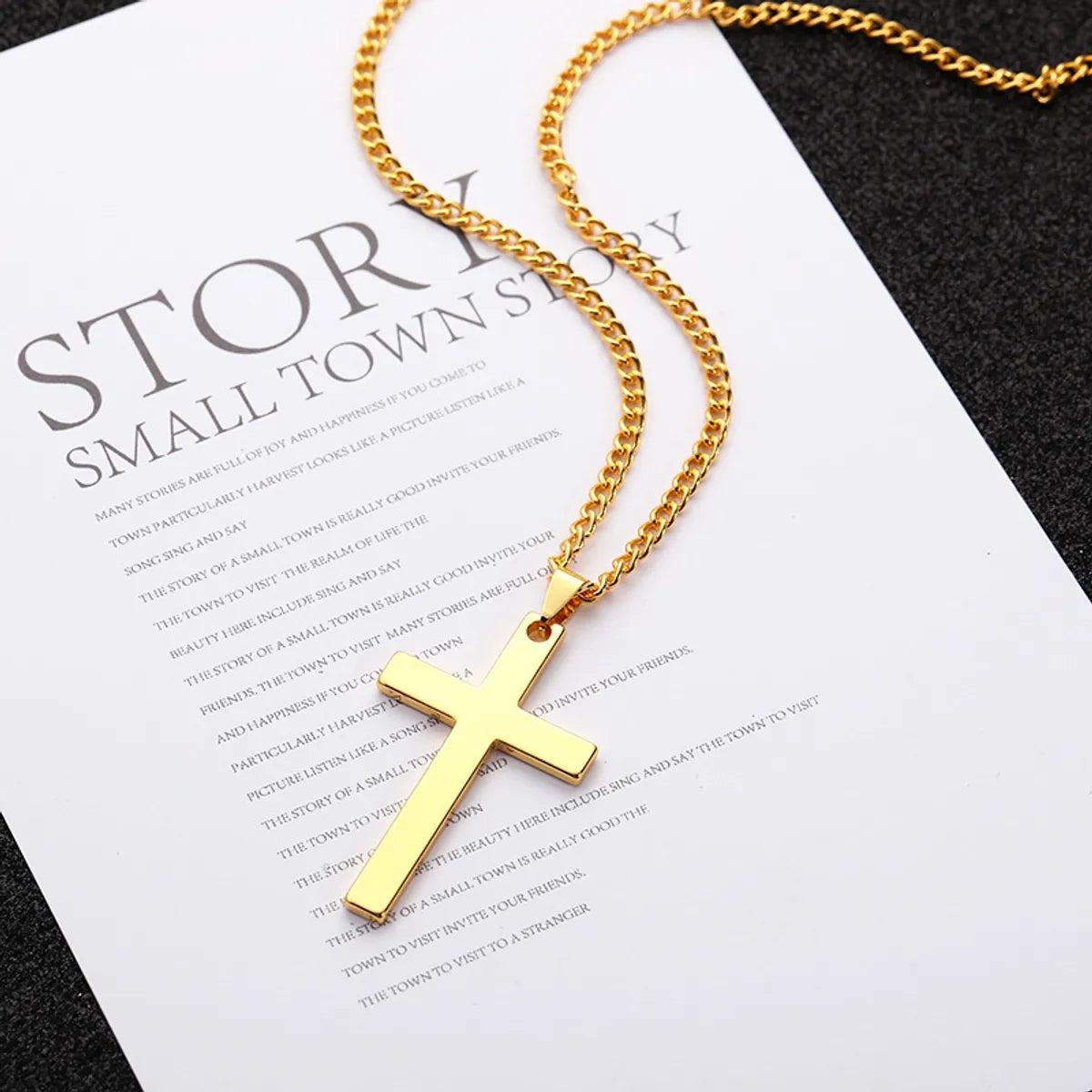 Fashion Cross Stainless Steel Pendant Necklace 1 Piece