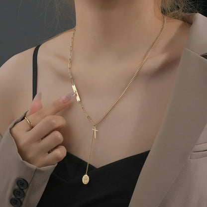 Fashion Cross Stainless Steel Pendant Necklace 1 Piece