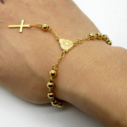 Fashion Cross Titanium Steel Plating Bracelets