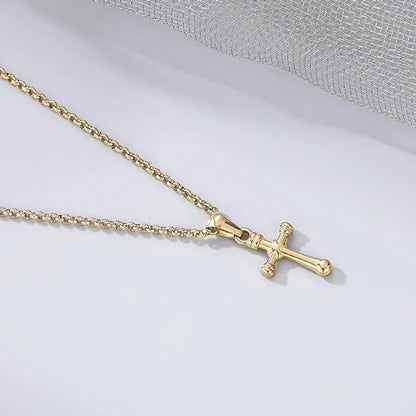 Fashion Cross Titanium Steel Plating Pendant Necklace