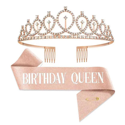 Fashion Crown Alloy Plating Inlay Rhinestones Crown 1 Piece