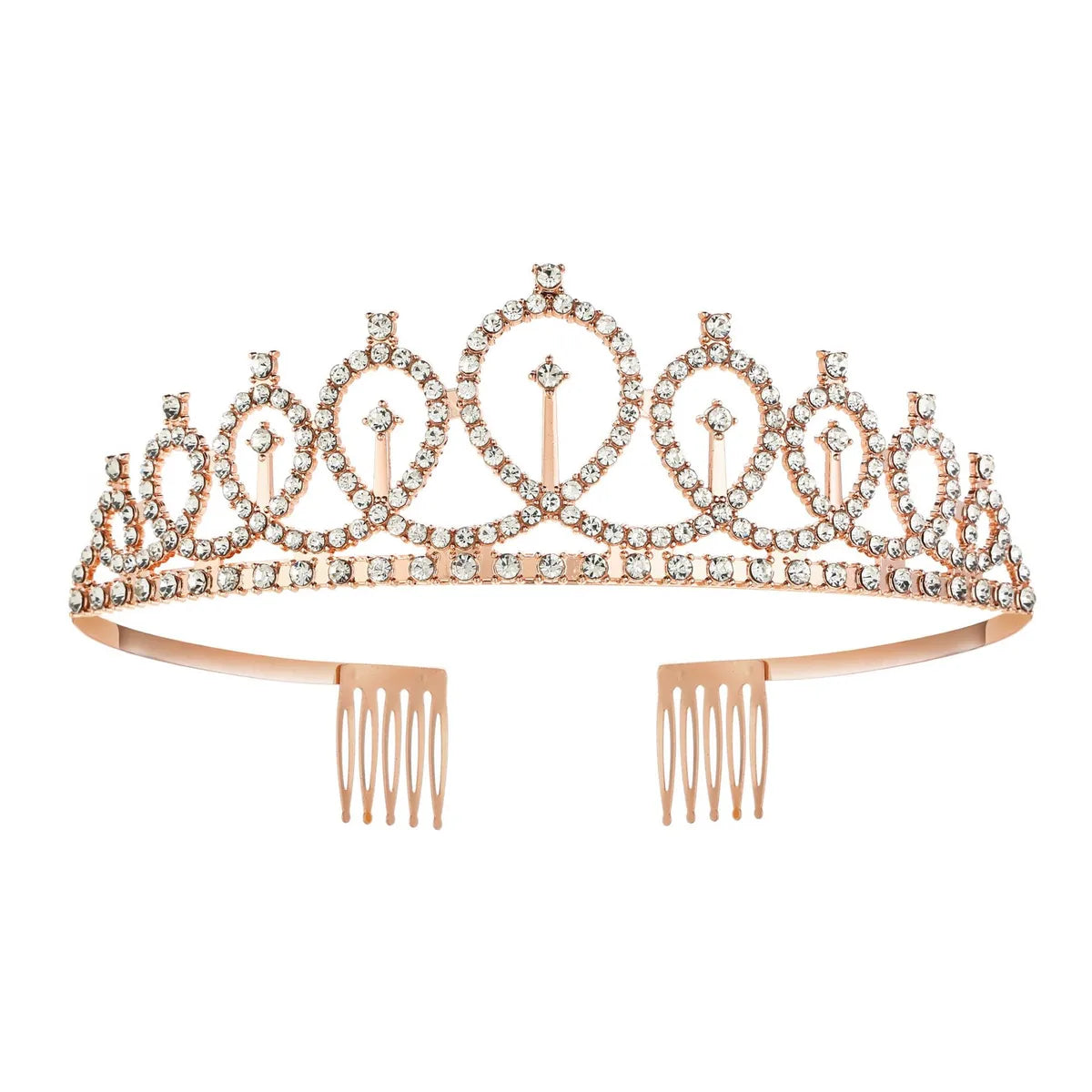 Fashion Crown Alloy Plating Inlay Rhinestones Crown 1 Piece