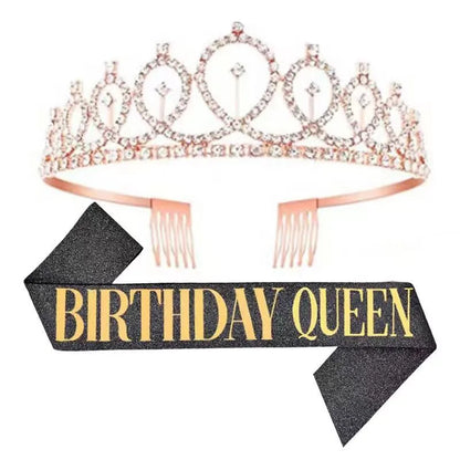 Fashion Crown Alloy Plating Inlay Rhinestones Crown 1 Piece