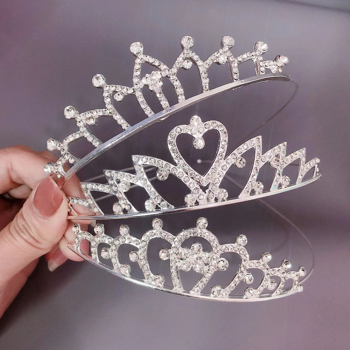 Fashion Crown Alloy Plating Rhinestones Crown