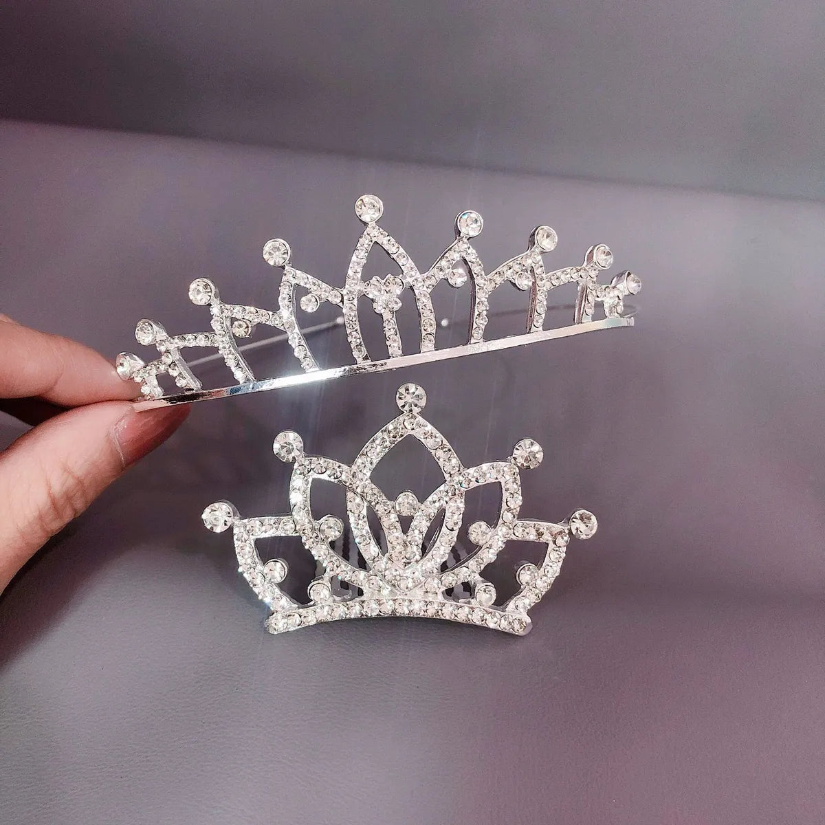 Fashion Crown Alloy Plating Rhinestones Crown