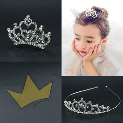 Fashion Crown Alloy Plating Rhinestones Crown