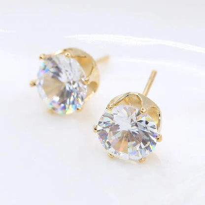 Fashion Geometric Diamond Alloy Artificial Gemstones Earrings