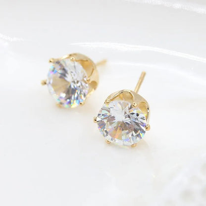 Fashion Geometric Diamond Alloy Artificial Gemstones Earrings