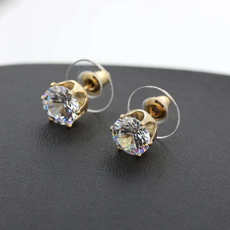 Fashion Geometric Diamond Alloy Artificial Gemstones Earrings