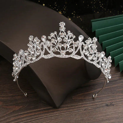 Fashion Crown Metal Inlay Crystal Crown 1 Piece