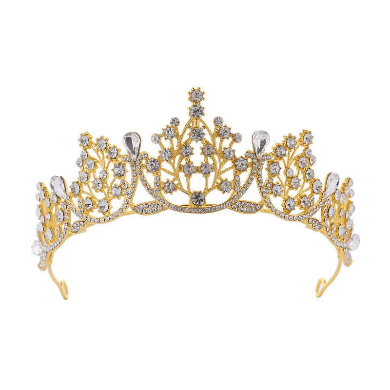 Fashion Crown Metal Inlay Crystal Crown 1 Piece