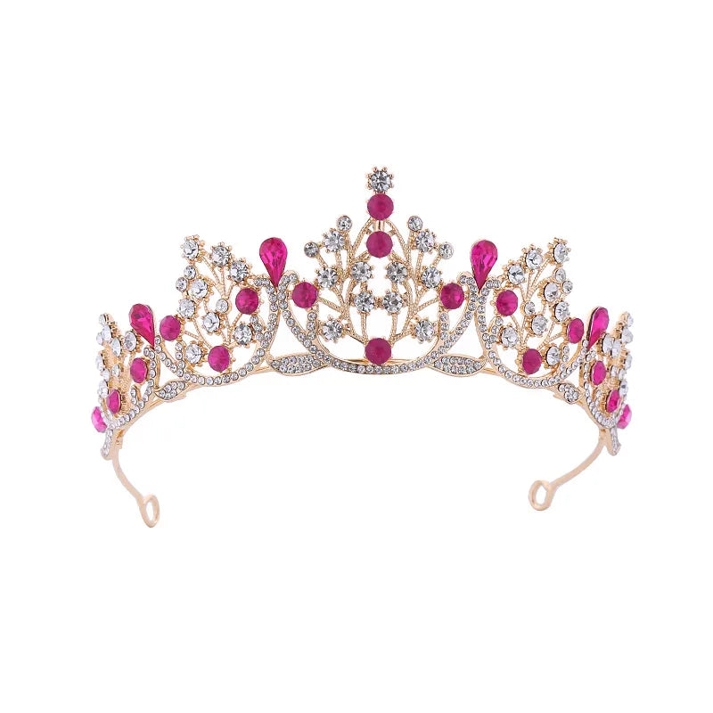 Fashion Crown Metal Inlay Crystal Crown 1 Piece