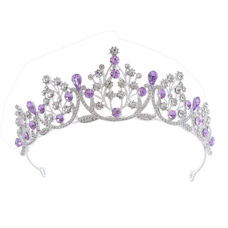 Fashion Crown Metal Inlay Crystal Crown 1 Piece