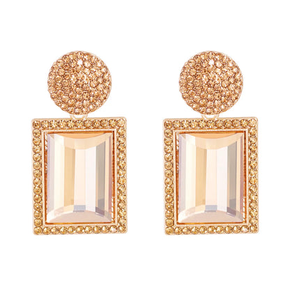 Geometric Diamond Alloy Acrylic Earrings Ear Studs