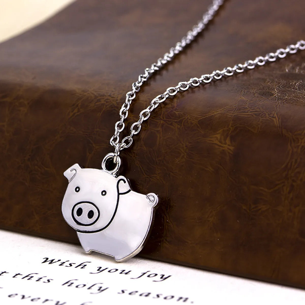 Fashion  Cute Cartoon Creative Fashion Piggy Pig Pendant Necklace Accessories Wholesale Gooddiy