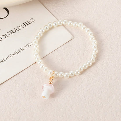 Fashion Cute Colorful Mushroom Pearl Beaded Bracelet Women