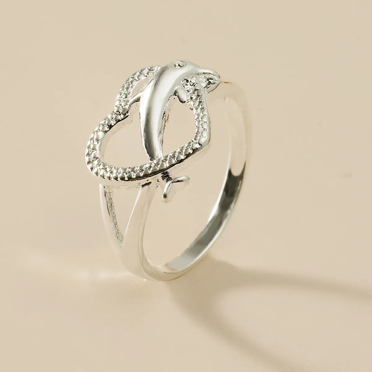 Fashion Dolphin Alloy Plating No Inlaid Women's Rings