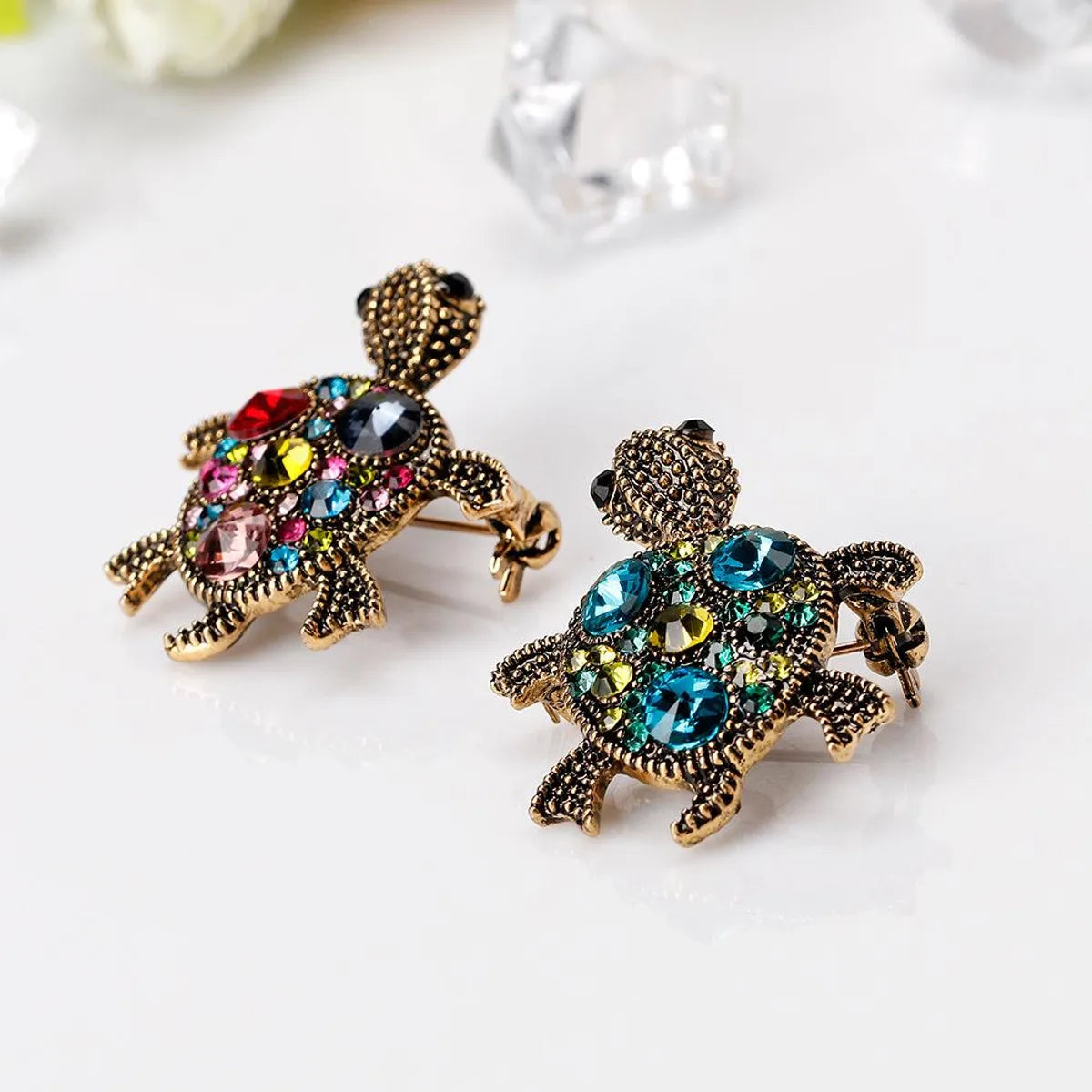 Fashion Cute Retro Small Turtle Alloy Brooch Nhdr132308