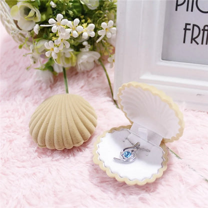 Cute Starfish Crown Shell Flannel Jewelry Boxes