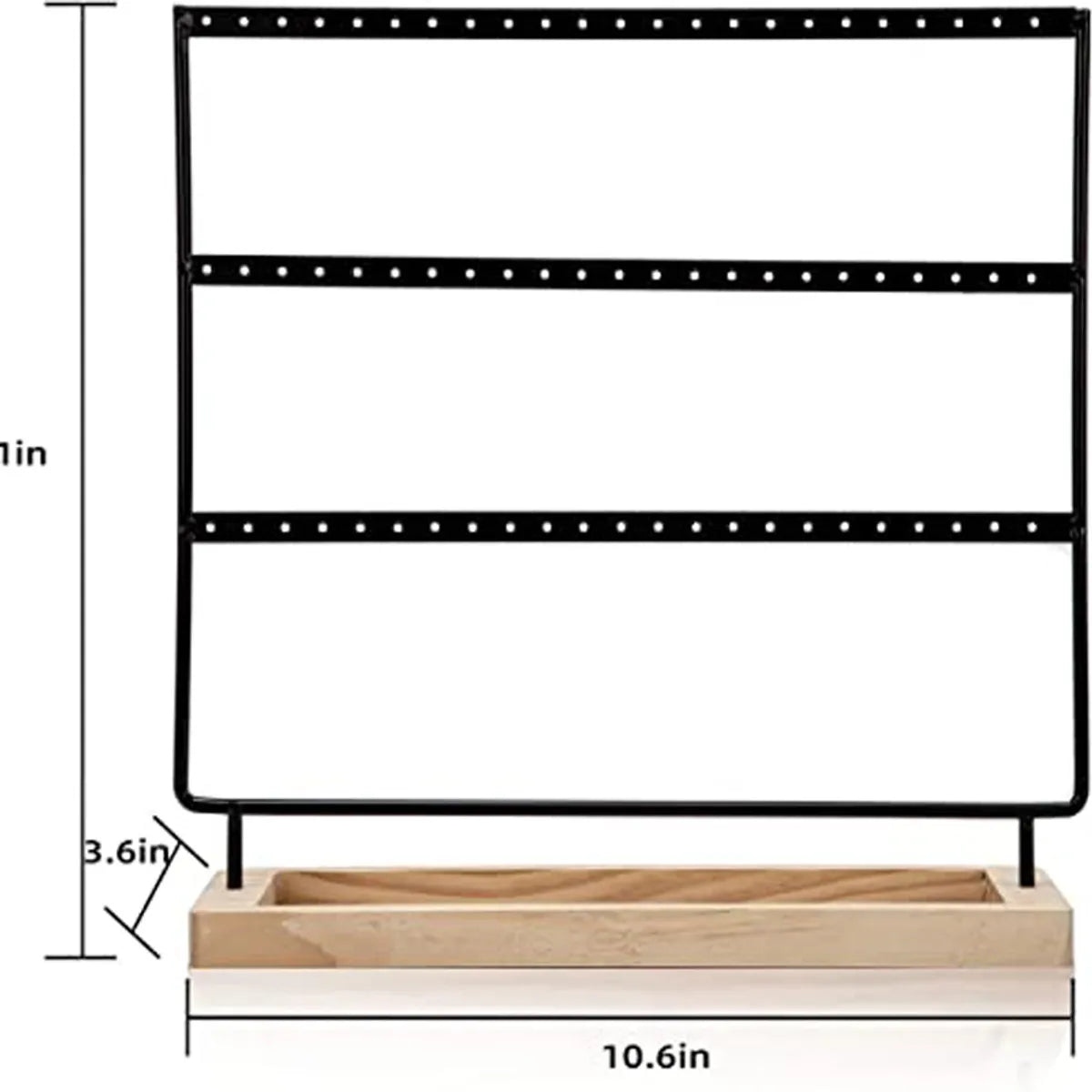 Fashion Detachable Wooden Base Earring 144 Hole Display Stand