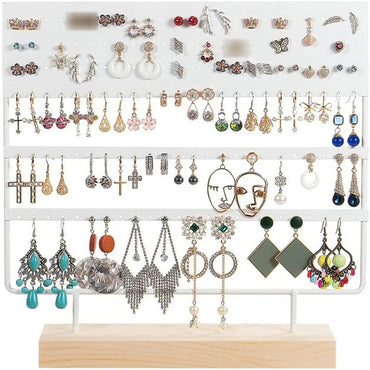 Fashion Detachable Wooden Base Earring 144 Hole Display Stand