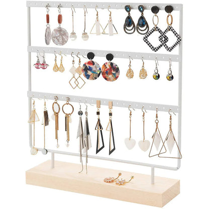 Fashion Detachable Wooden Base Earring 144 Hole Display Stand