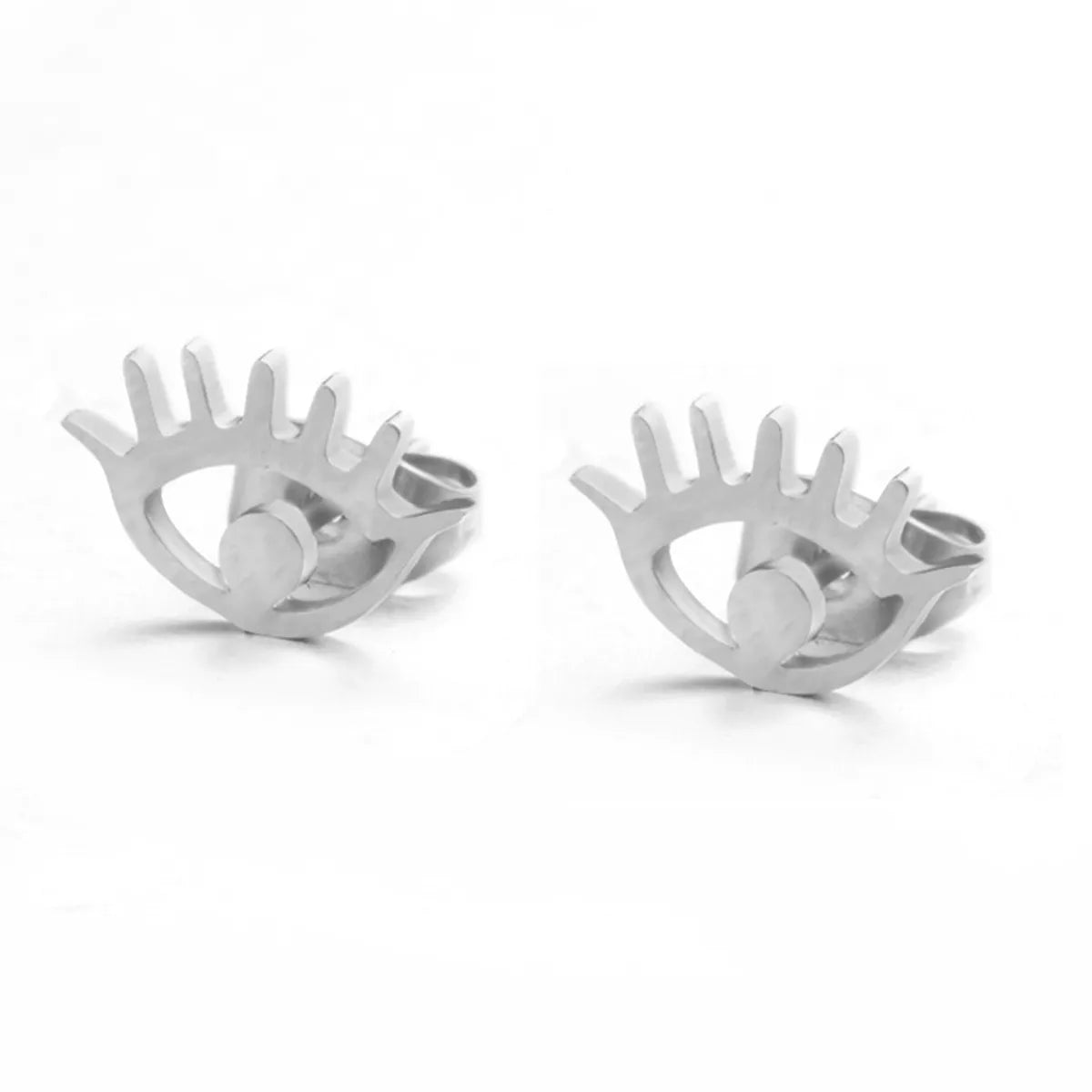 Simple Style Eye Plating Alloy No Inlaid Earrings Ear Studs