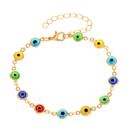 Fashion Devil'S Eye Alloy Enamel Women'S Bracelets