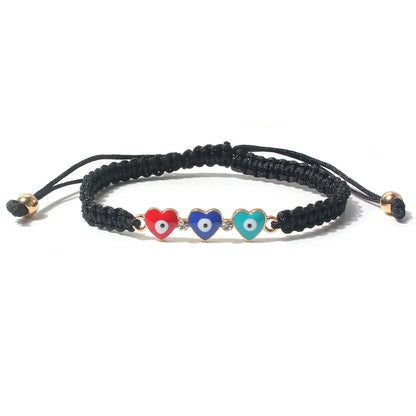 Fashion Devil'S Eye Alloy Fabric Women'S Bracelets