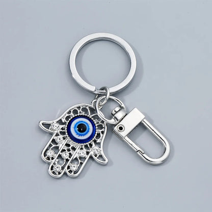 Fashion Devil'S Eye Alloy Plating Rhinestones Bag Pendant Keychain 1 Piece