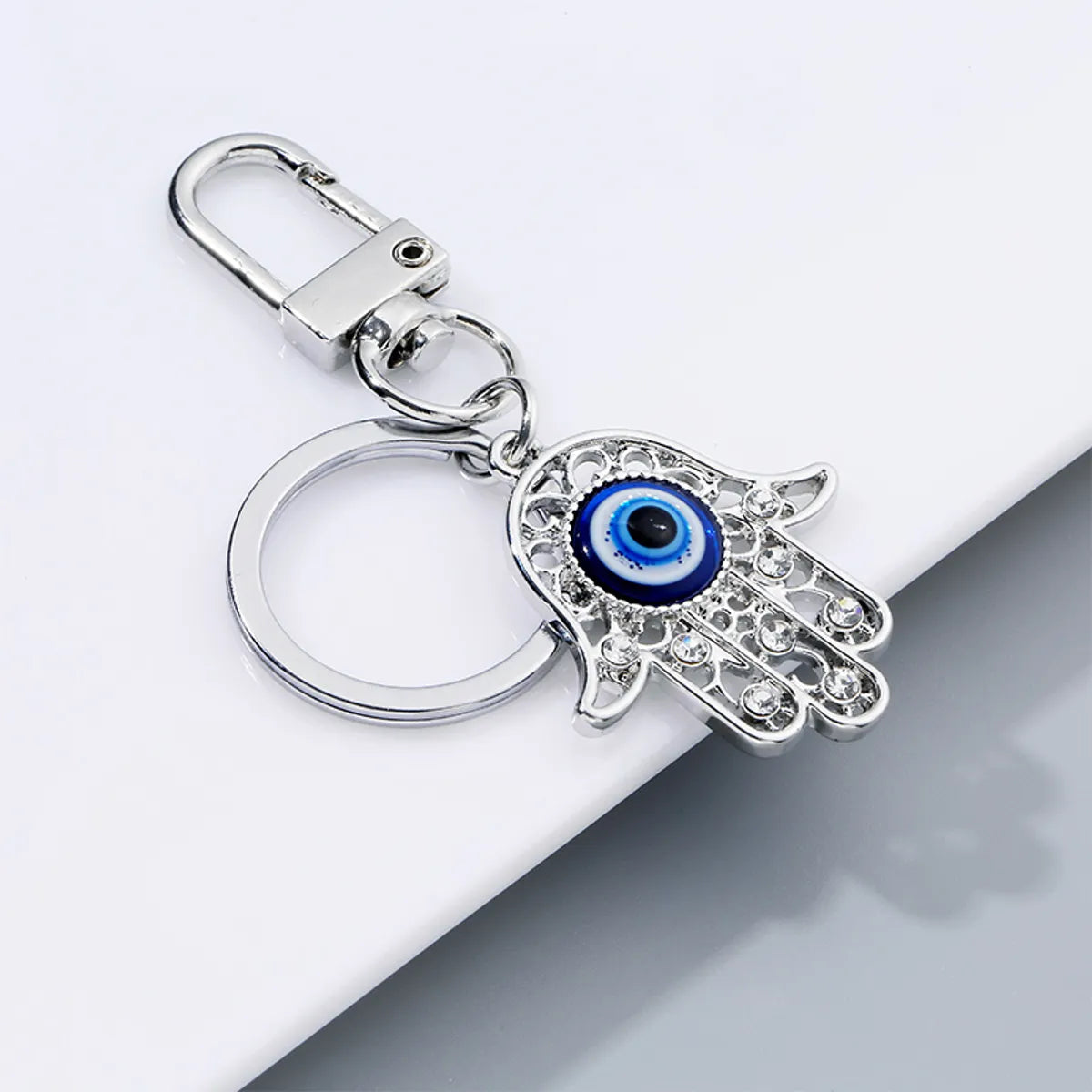 Fashion Devil'S Eye Alloy Plating Rhinestones Bag Pendant Keychain 1 Piece