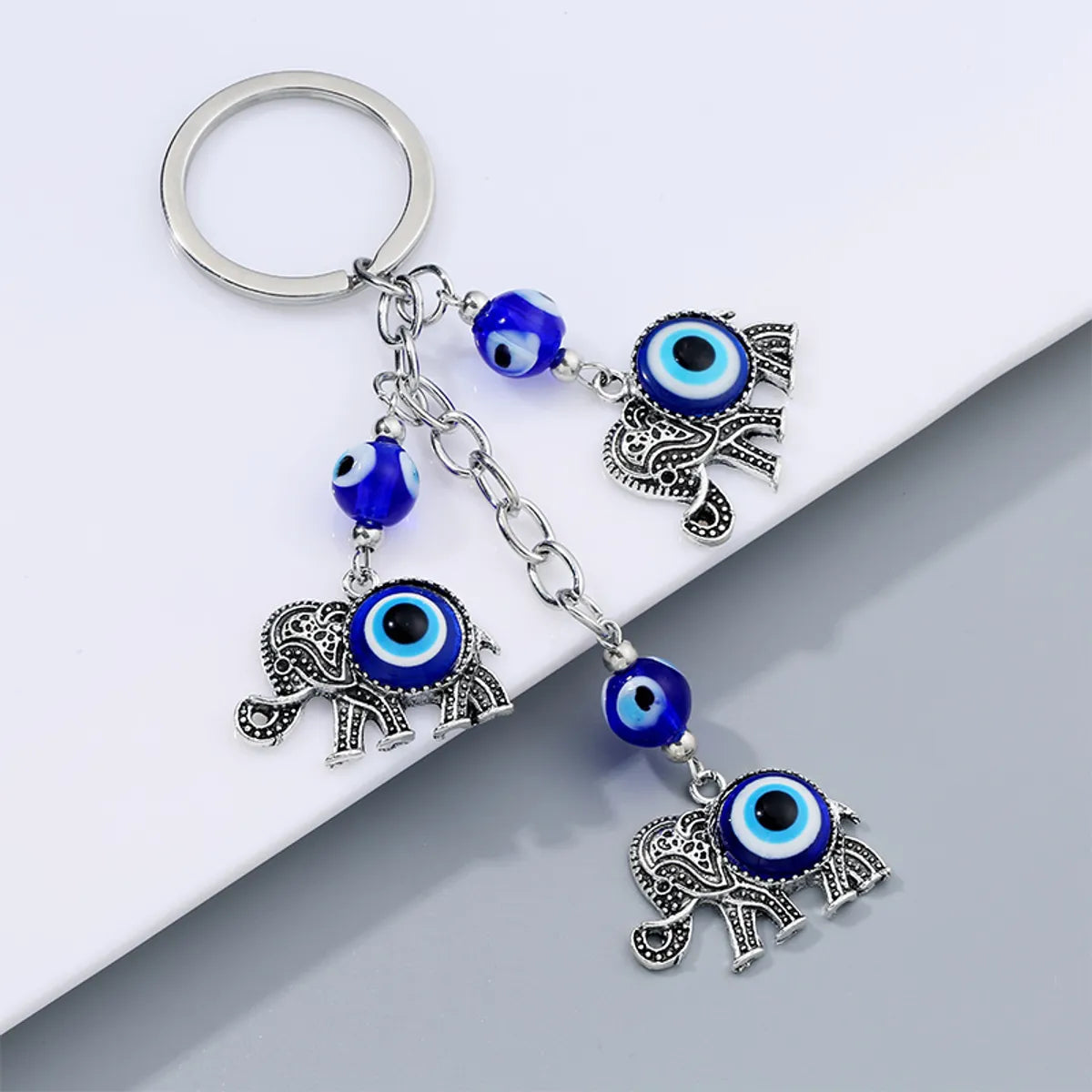 Fashion Devil'S Eye Alloy Plating Rhinestones Bag Pendant Keychain 1 Piece