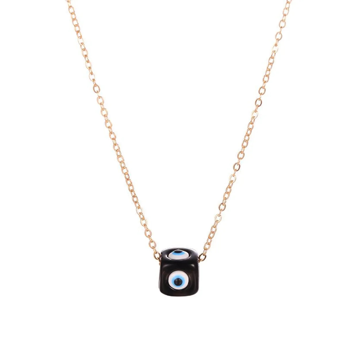 Fashion Devil's Eye Alloy Resin Unisex Pendant Necklace