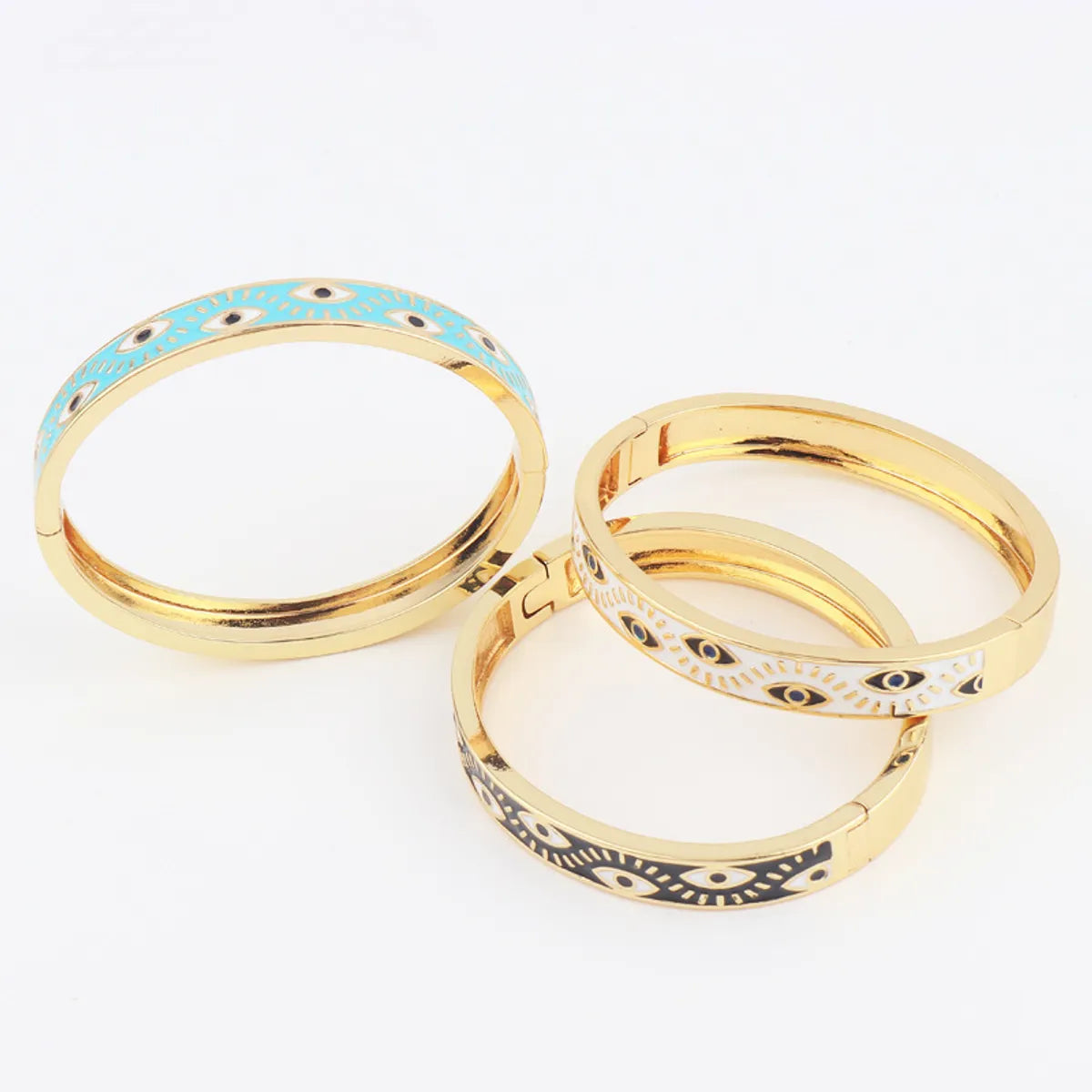 Fashion Devil's Eye Copper Bangle Contrast Collar Copper Bracelets