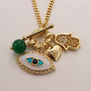 Fashion Devil'S Eye Copper Inlay Zircon Pendant Necklace 1 Piece