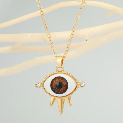 Fashion Devil'S Eye Ethnic Totem Eye Pendant Clavicle Chain Wholesale Nihaojewelry