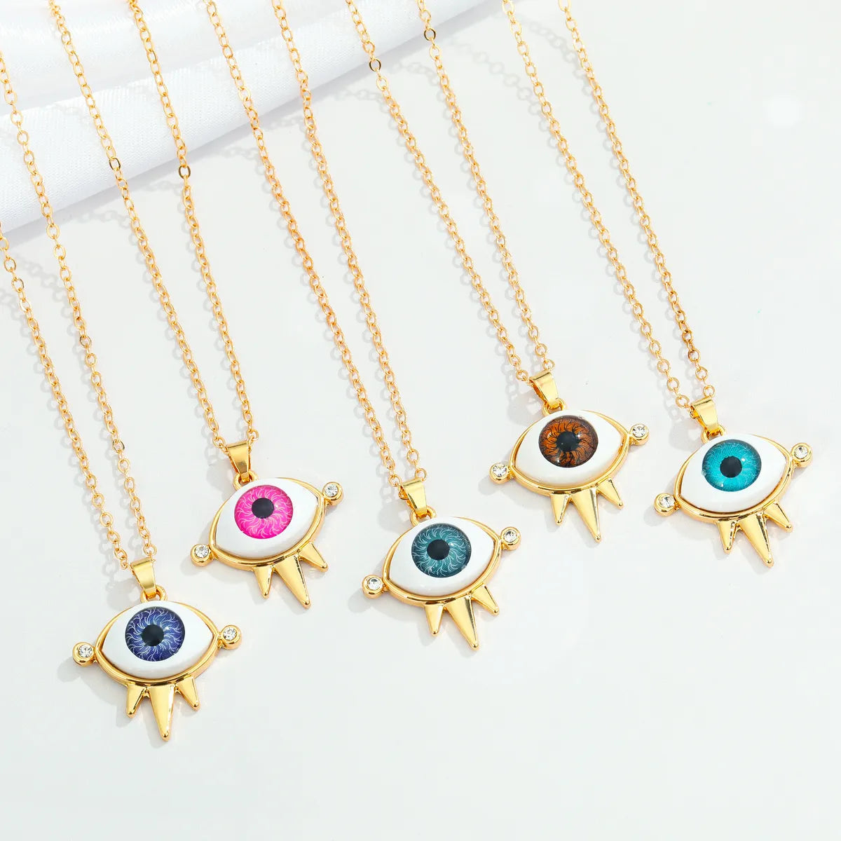 Fashion Devil'S Eye Ethnic Totem Eye Pendant Clavicle Chain Wholesale Nihaojewelry