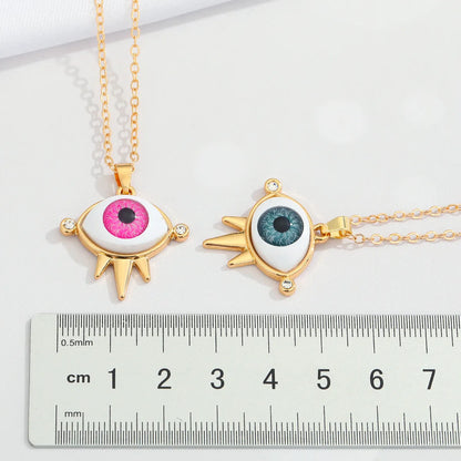 Fashion Devil'S Eye Ethnic Totem Eye Pendant Clavicle Chain Wholesale Nihaojewelry