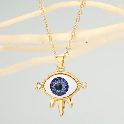 Fashion Devil'S Eye Ethnic Totem Eye Pendant Clavicle Chain Wholesale Nihaojewelry