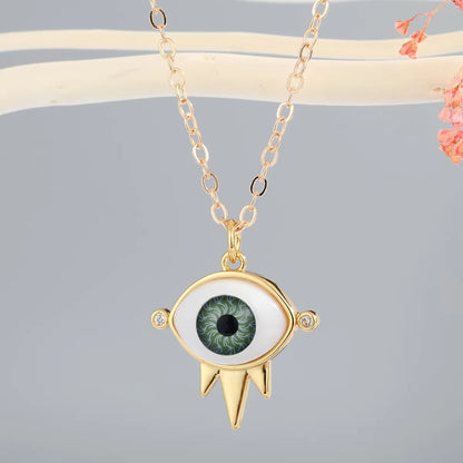 Fashion Devil'S Eye Ethnic Totem Eye Pendant Clavicle Chain Wholesale Nihaojewelry