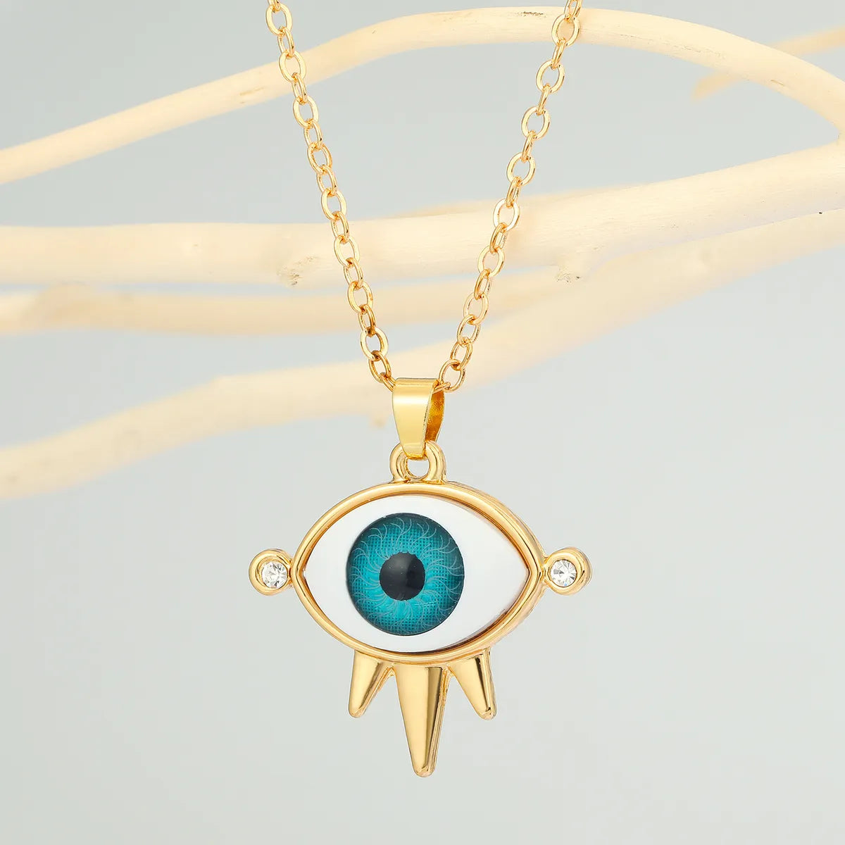 Fashion Devil'S Eye Ethnic Totem Eye Pendant Clavicle Chain Wholesale Nihaojewelry