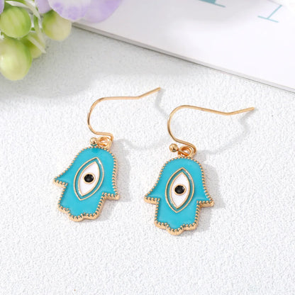 Wholesale Jewelry 1 Pair Fashion Devil'S Eye Palm Eye Alloy Ear Hook