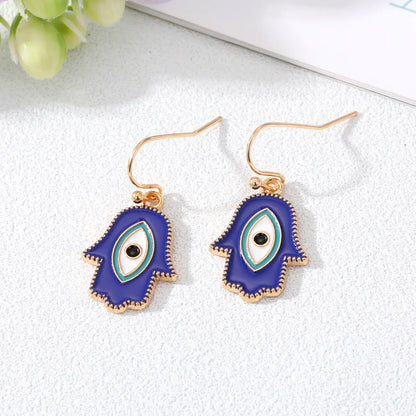 Wholesale Jewelry 1 Pair Fashion Devil'S Eye Palm Eye Alloy Ear Hook