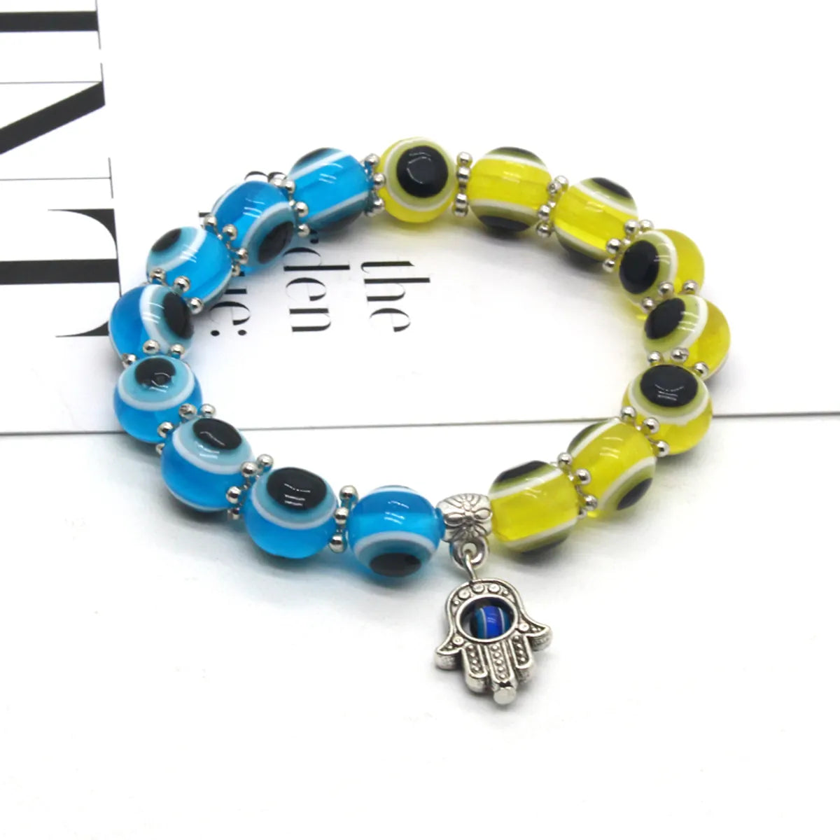 Fashion Devil'S Eye Resin Beaded Bracelets 1 Piece