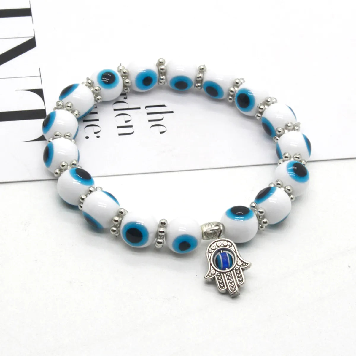 Fashion Devil'S Eye Resin Beaded Bracelets 1 Piece